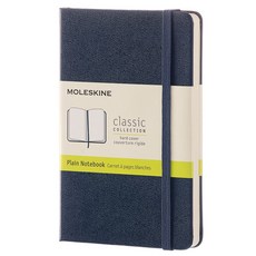 몰스킨 클래식 플레인 하드커버 노트 포켓, 사파이어 블루, 1개