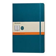 몰스킨 클래식 룰드 소프트커버 노트 라지, 언더워터 블루, 1개