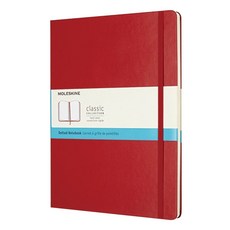 몰스킨 클래식 도티드 하드커버 노트 엑스라지, 스칼렛 레드, 1개
