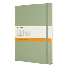 몰스킨 클래식 룰드 하드커버 노트 엑스라지, 윌로우 그린, 1개
