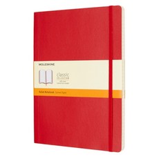 몰스킨 클래식 룰드 소프트커버 노트 엑스라지, 스칼렛 레드, 1개