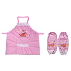ALPHA 兒童圍裙+托什套組, 粉色