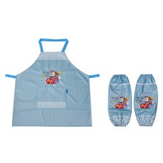ALPHA 兒童圍裙+托什套組, 藍色