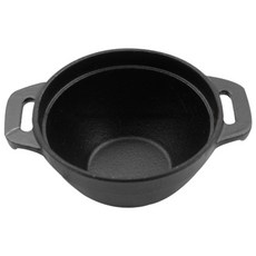 雙耳鑄鐵湯鍋, 中號（直徑17.7cm x 高6.7cm）, 單色