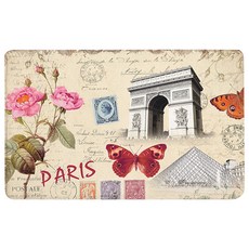 麗繽帕 廚房浴室防滑世界城市郵票地墊, A11