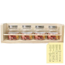 마카 1단선반 메탈 프리미엄 글라스 250ml 4p세트 + 네임스티커, 1세트