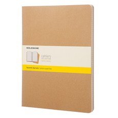 몰스킨 까히에저널 스퀘어드 노트 더블엑스라지, 크래프트 브라운, 3개입