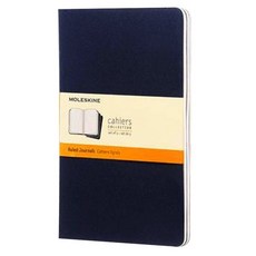 몰스킨 까히에저널 룰드 노트 라지, 인디고 블루, 3개입