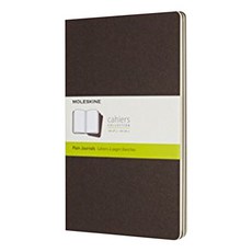 몰스킨 까히에저널 플레인 노트 라지, 커피 브라운, 3개입