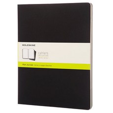 몰스킨 까히에저널 플레인 노트 더블엑스라지, 블랙, 3개입