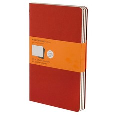 몰스킨 까히에저널 룰드 노트 라지, 크랜베리 레드, 3개입