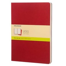 몰스킨 까히에저널 플레인 노트 엑스라지, 크랜베리 레드, 3개입