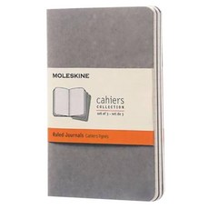 몰스킨 까히에저널 룰드 노트 포켓, 패블그레이, 3개입