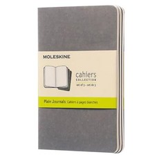 몰스킨 까히에저널 플레인 노트 포켓, 패블그레이, 3개입