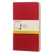 몰스킨 까히에저널 플레인 노트 라지, 크랜베리 레드, 3개입