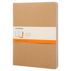 몰스킨 까히에저널 룰드 노트 더블엑스라지, 크래프트 브라운, 3개입