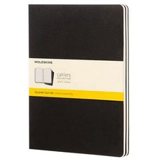 몰스킨 까히에저널 스퀘어드 노트 엑스라지, 블랙, 3개입