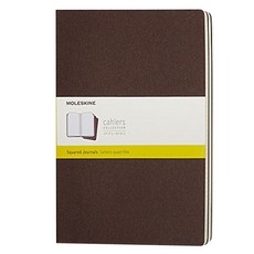 몰스킨 까히에저널 스퀘어드 노트 엑스라지, 커피 브라운, 3개입