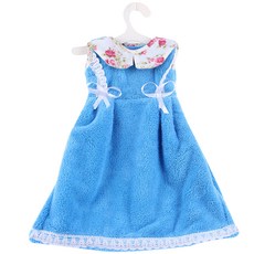 ECODY 連身裙造型擦手巾, 藍色, 1個