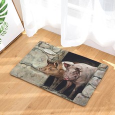 LIVINGPOP 廚房浴室防滑自然動物插畫地墊 B, 13