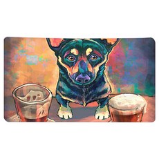 리빙팝 주방욕실 미끄럼방지 멍멍펫 발매트, B5, 1개