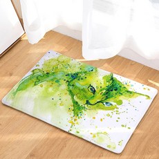 利繽帕 廚房浴室防滑水彩動物插畫地墊, A1, 1個