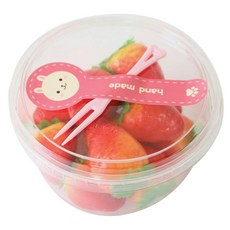 沙拉杯架 12入+平蓋 12入+棒棒糖動物圖案貼紙 12入+叉子 Mini 12入, 1組, 12個