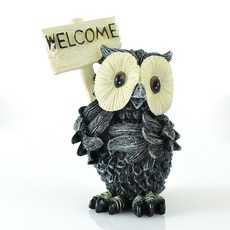 品牌市場韓國 歡迎貓頭鷹室內裝飾品, 黑色