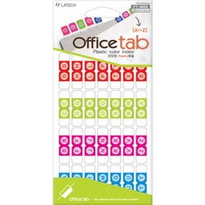LATECH 辦公標籤塑料彩色索引貼紙 FT-402A 字母 4 色混合 4p, 10片