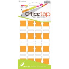 LATECH 辦公標籤塑膠彩色索引貼紙 FT-103RG 螢光橘, 10個