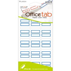 LATECH Office Tab 塑膠彩色索引貼紙 FTG-104B 藍色, 10個
