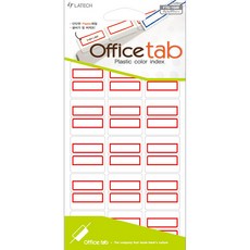 LATECH Office Tab 塑膠彩色索引貼紙 FTG-104R 紅色, 10個