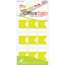 LATECH Office Tab塑料Cala索引FT-105LG熒光熒光燈4P, 10片