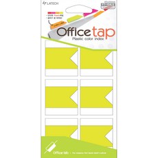 LATECH Office Tab 塑膠彩色索引貼紙 FT-104LG 螢光淺綠, 10個