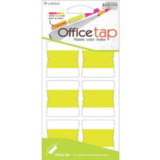 LATECH 辦公標籤塑料彩色索引貼紙 FT-101LG 熒光綠綠 4p, 10片