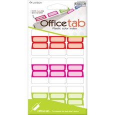 LATECH 辦公標籤塑料彩色索引貼紙 FT-112A 熒光 3 色混合 4p, 10片
