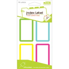 LATECH 彩色圖案索引貼紙 PT-218A 4色混裝 15p, 10片