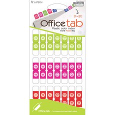 LATECH 辦公室標籤塑料顏色索引貼紙 FT-411A 3 號顏色混合 4p, 10片