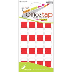 LATECH Office Tab 塑膠彩色索引標籤貼 FT-103A 螢光4色混合, 10個