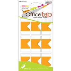 LATECH Office Tab 塑膠彩色索引貼 FT-105RG 螢光橘色, 10個