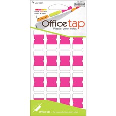 LATECH Office Tab 塑膠彩色索引貼紙 FT-103P 螢光粉紅, 10個