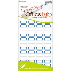 LATECH Office Tab塑料Cala索引FTG-105B藍色4P, 10片