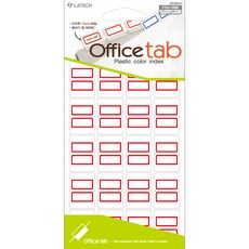 LATECH Office Tab塑料Cala索引FTG-102R紅色4p, 10片
