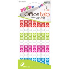 LATECH 辦公室標籤塑料顏色索引貼紙 FT-412A 4 號顏色混合 4p, 10片