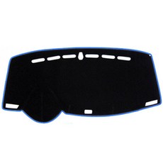 Eobain 起亞 絲絨霧面黑儀表板避光墊 + 防塵袋, Ray, 黑色 + 天空藍