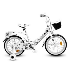 엑사이더 폴딩 마로PRO 16 아동용 접이식 자전거 + 안전벨 + 바구니 + 흙받이, 화이트, 1개