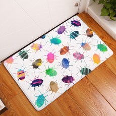 Living Pop 廚房浴室防滑昆蟲與動物插畫地墊, B20