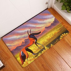 LIVING POP 廚房浴室防滑動物插畫地墊, A10