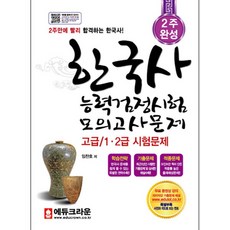 2週完成韓國史能力檢定測驗 模擬試題(高級/1 2級試題)：學習策略/考古題/命中試題, EduCrown(에듀크라운)
