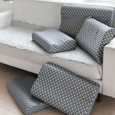 BLEDIK HOME 素色乳膠枕頭+保潔套+枕頭套, 灰色